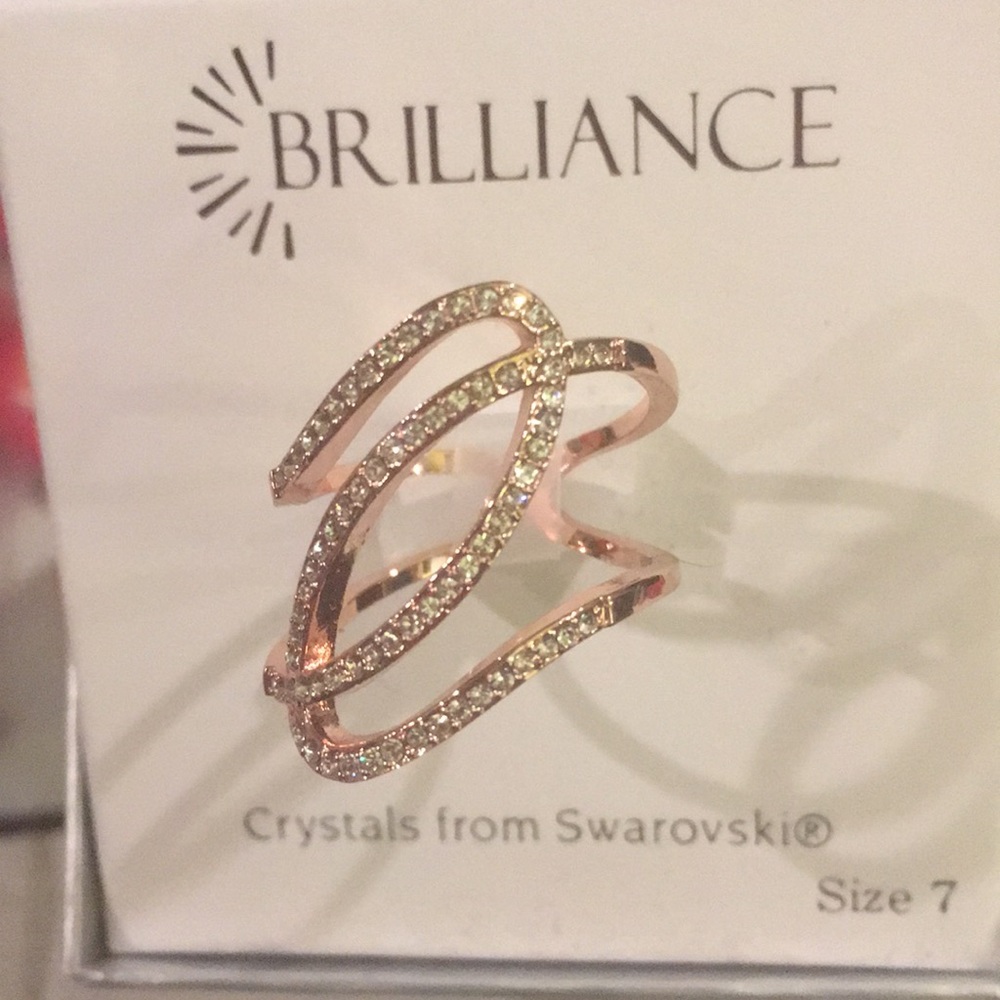 Swarovski Crystal Rose Gold Ring- NWT